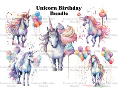 Unicorn Birthday Clipart - CraftNest