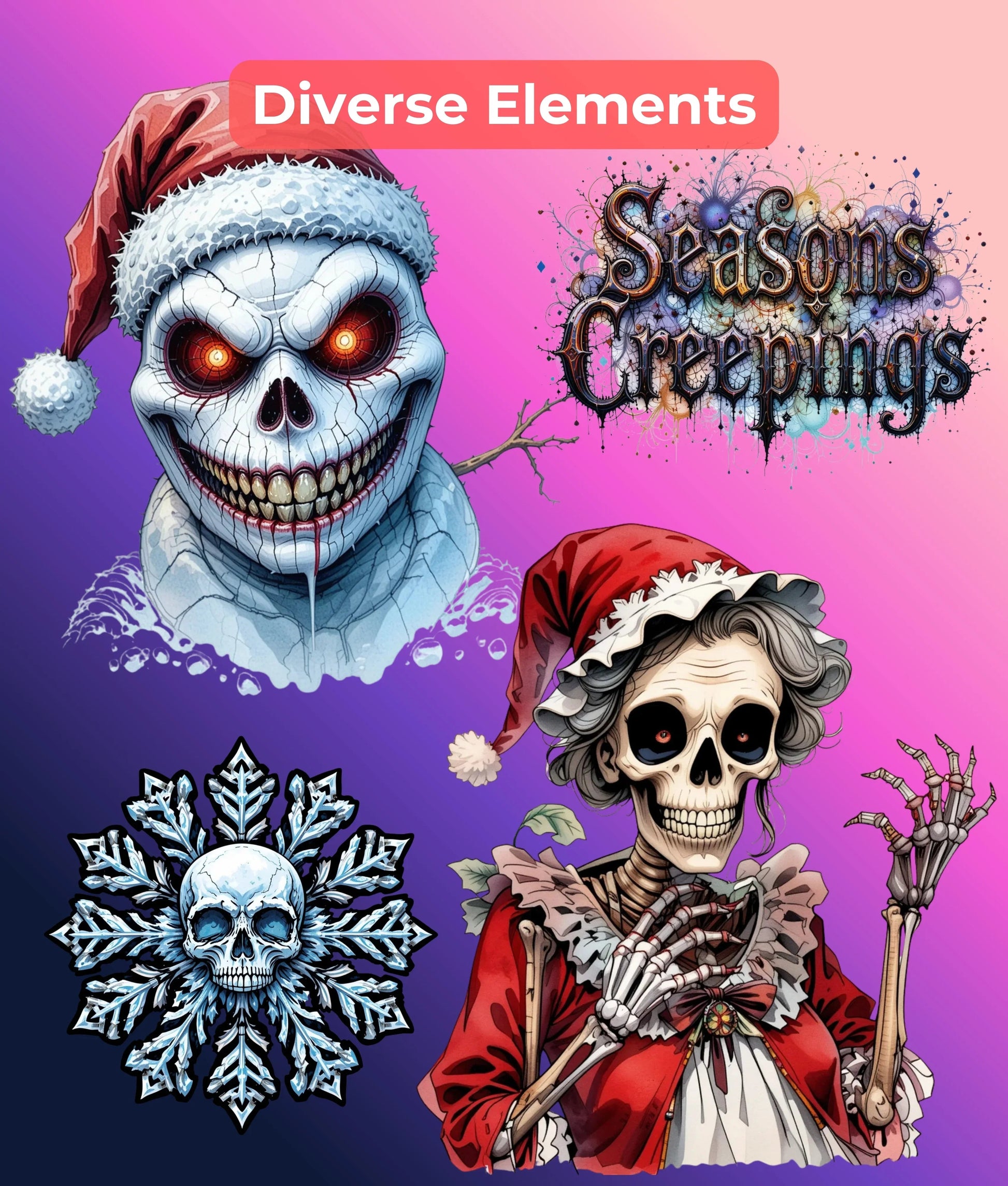 Ultimate Merry Creepmas Clipart Bundle - CraftNest - Digital Crafting and Art
