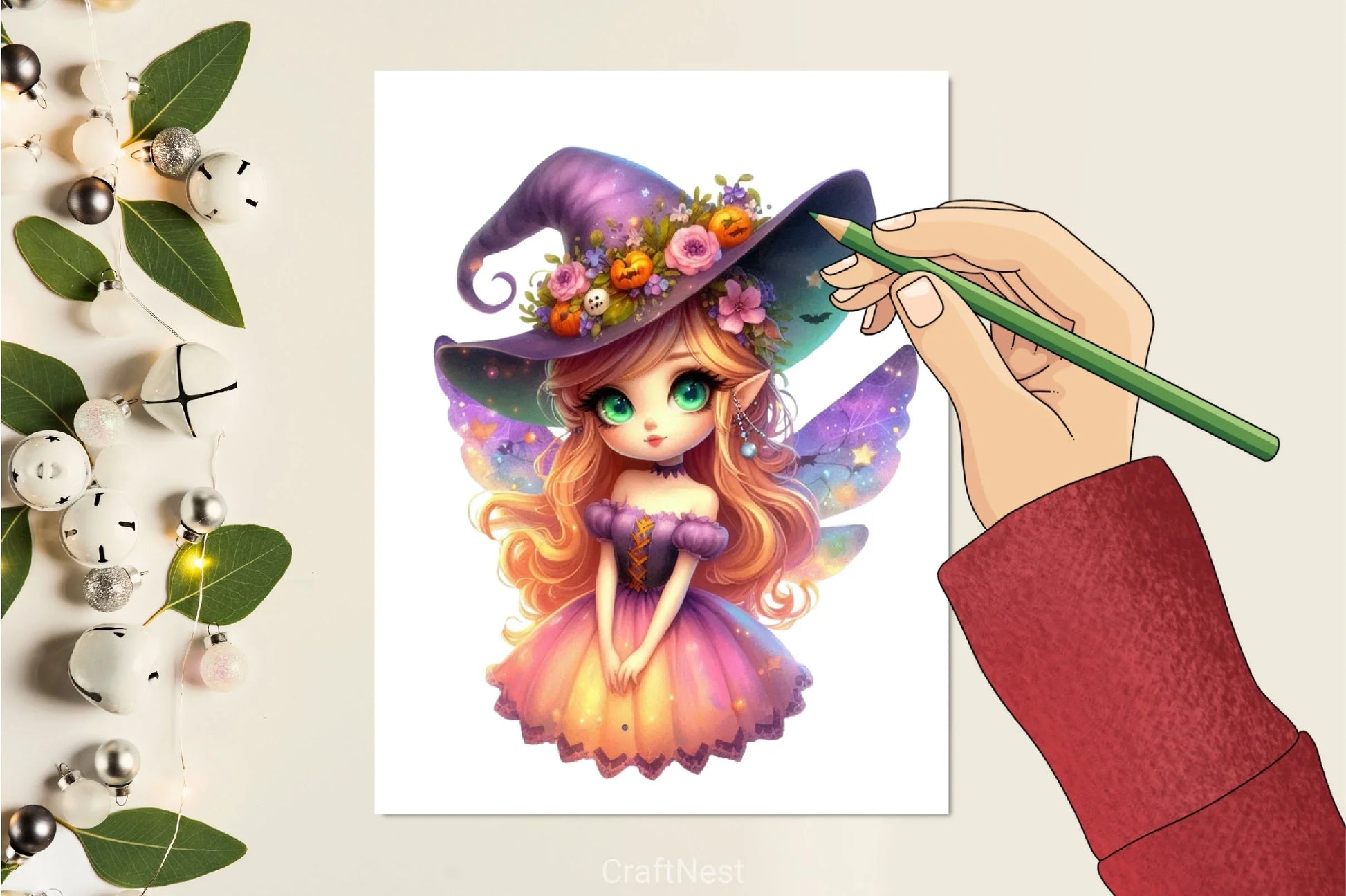 Cute Fairy Halloween Clipart Bundle - CraftNest - Digital Crafting and Art