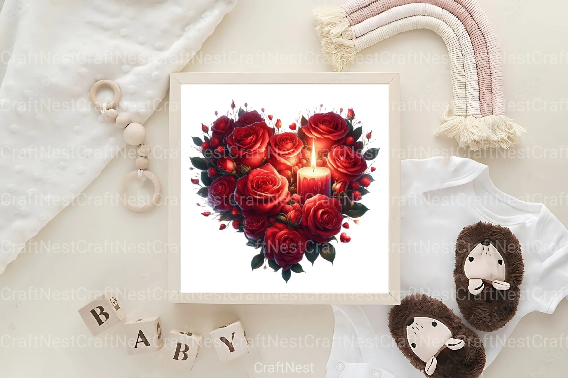 Valentine's Day Roses Heart Clipart Bundle - CraftNest - Digital Crafting and Art
