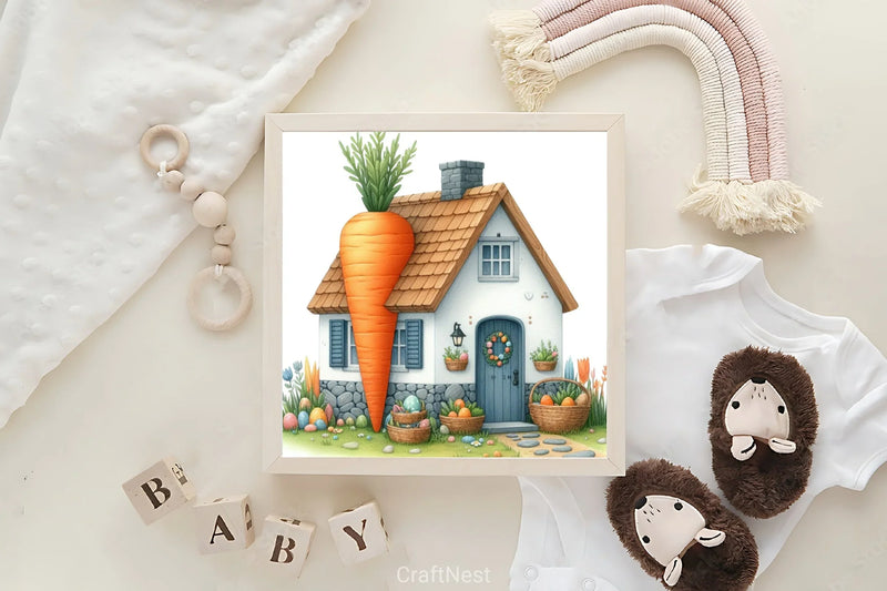 Carrot House Clipart Bundle 1 - CraftNest - Digital Crafting and Art
