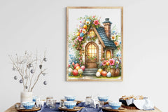 Cute Easter Eggs House Clipart Bundle - CraftNest - Digital Crafting and Art