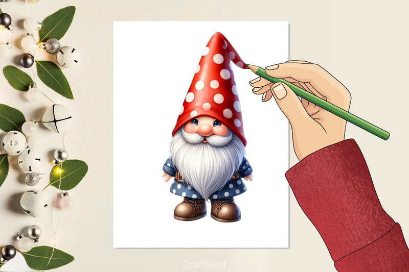 Ladybug Gnome Clipart Bundle - CraftNest - Digital Crafting and Art