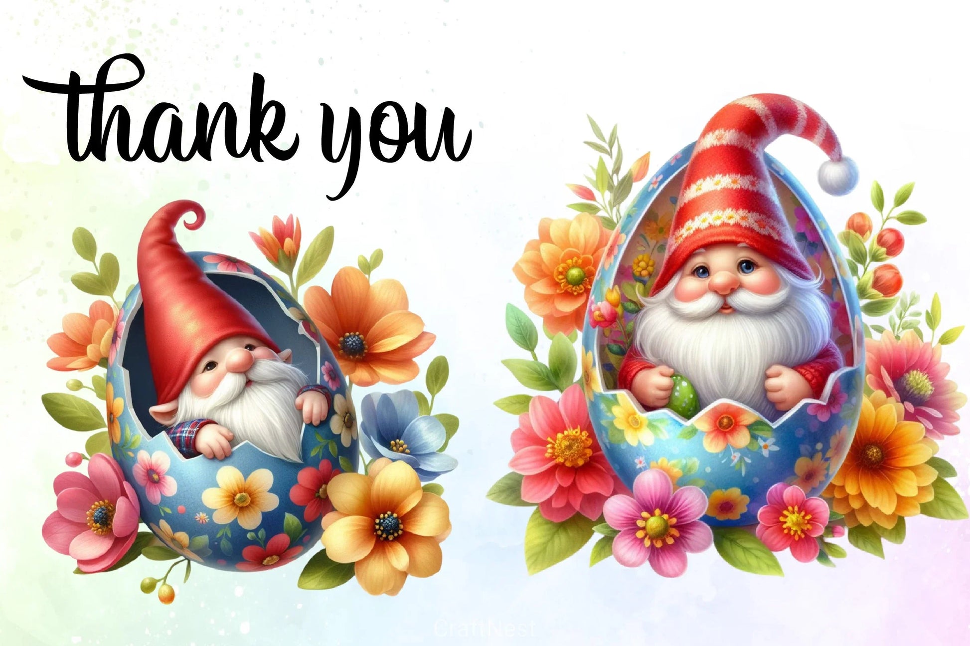 Easter Gnome Clipart Bundle 14 - CraftNest - Digital Crafting and Art