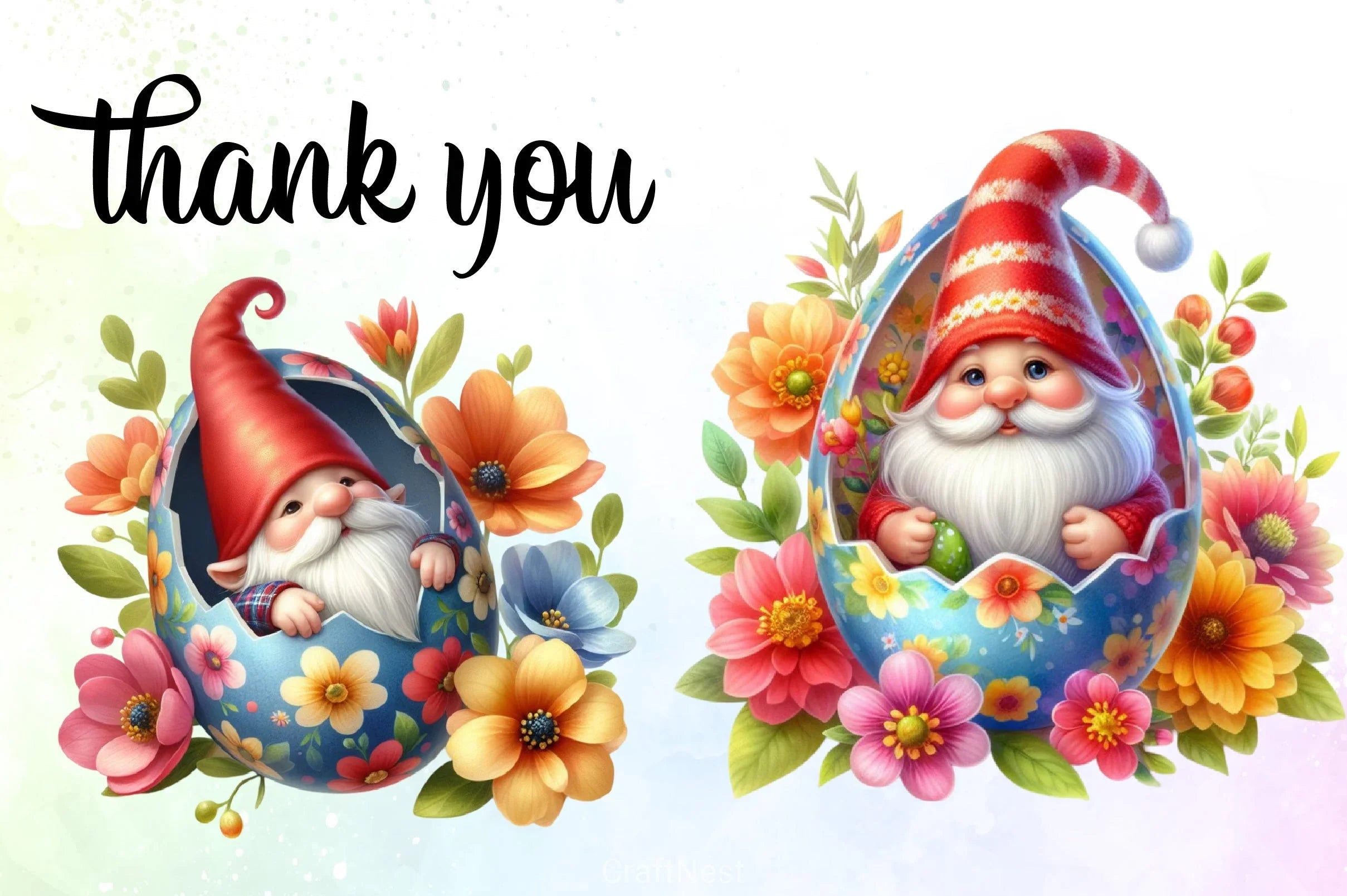Easter Gnome Clipart Bundle 14 - CraftNest - Digital Crafting and Art
