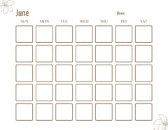 Blank Monthly Calendar KDP Planner - CraftNest - Digital Crafting and Art