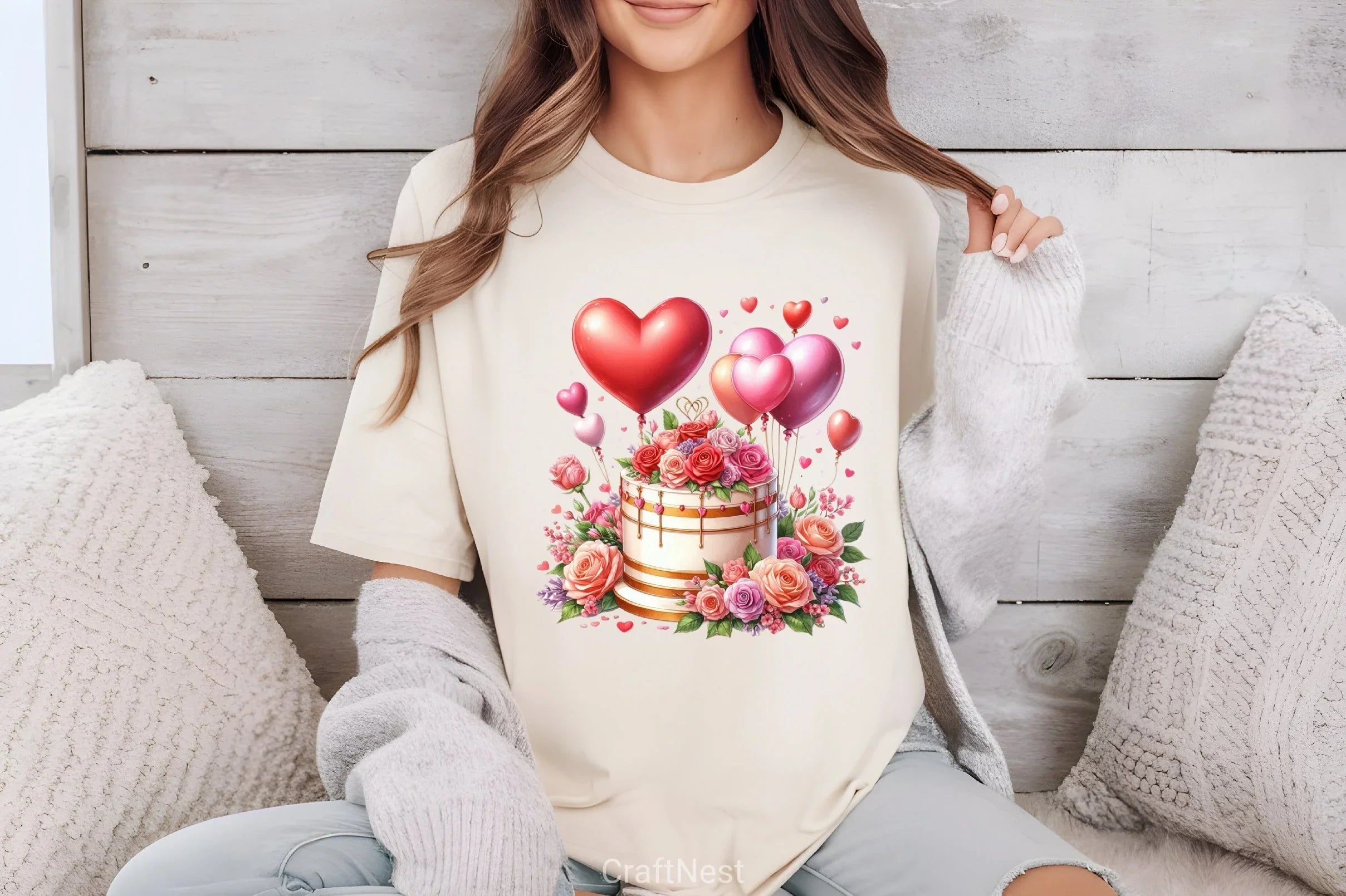 Valentine Cake Clipart Bundle - CraftNest - Digital Crafting and Art