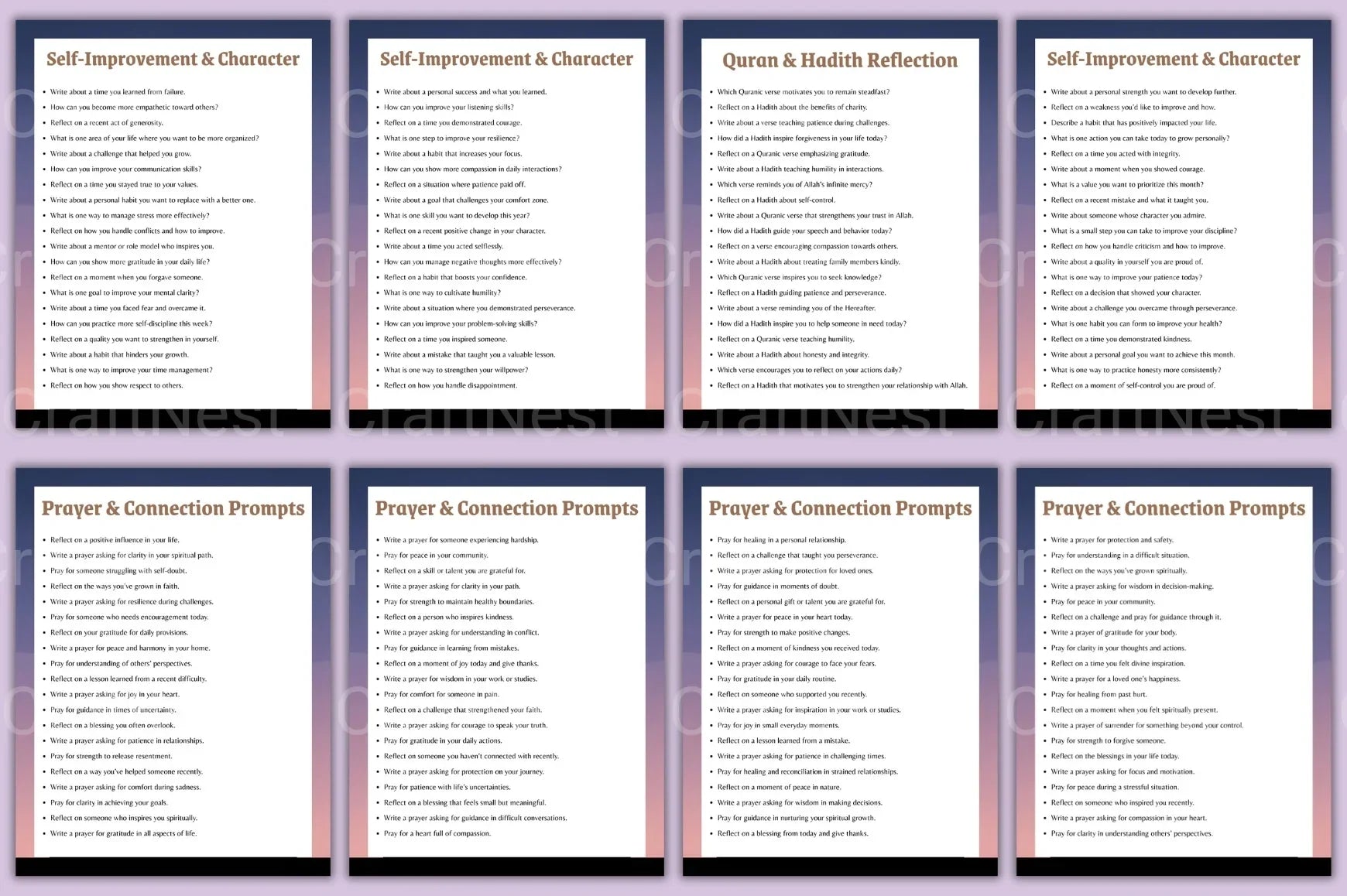 Islamic Mindfulness Prompts for Spiritual Growth - CraftNest - Digital Crafting and Art