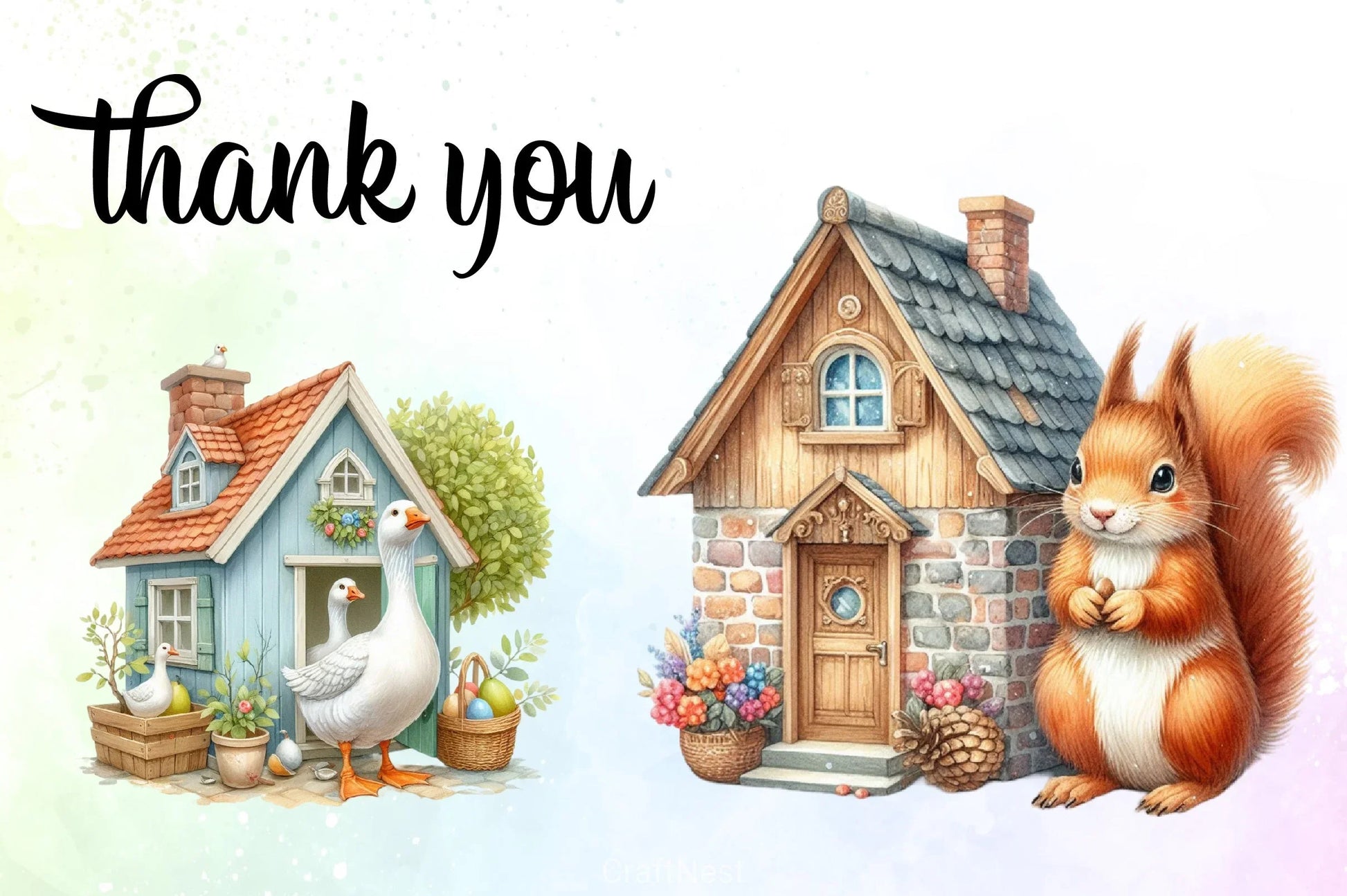 Animals House Clipart Bundle - CraftNest - Digital Crafting and Art