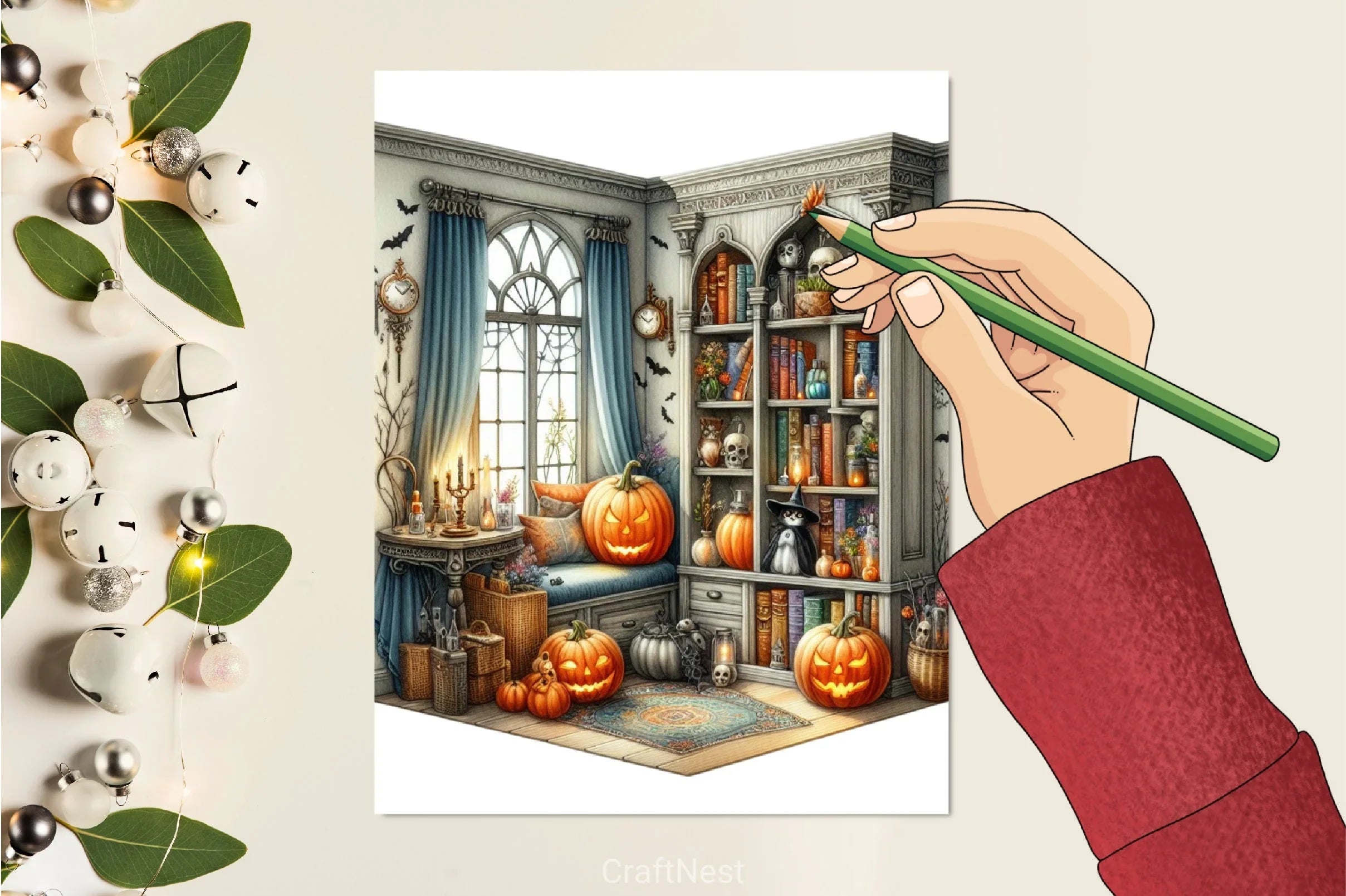 Halloween Rooms Clipart Bundle - CraftNest - Digital Crafting and Art