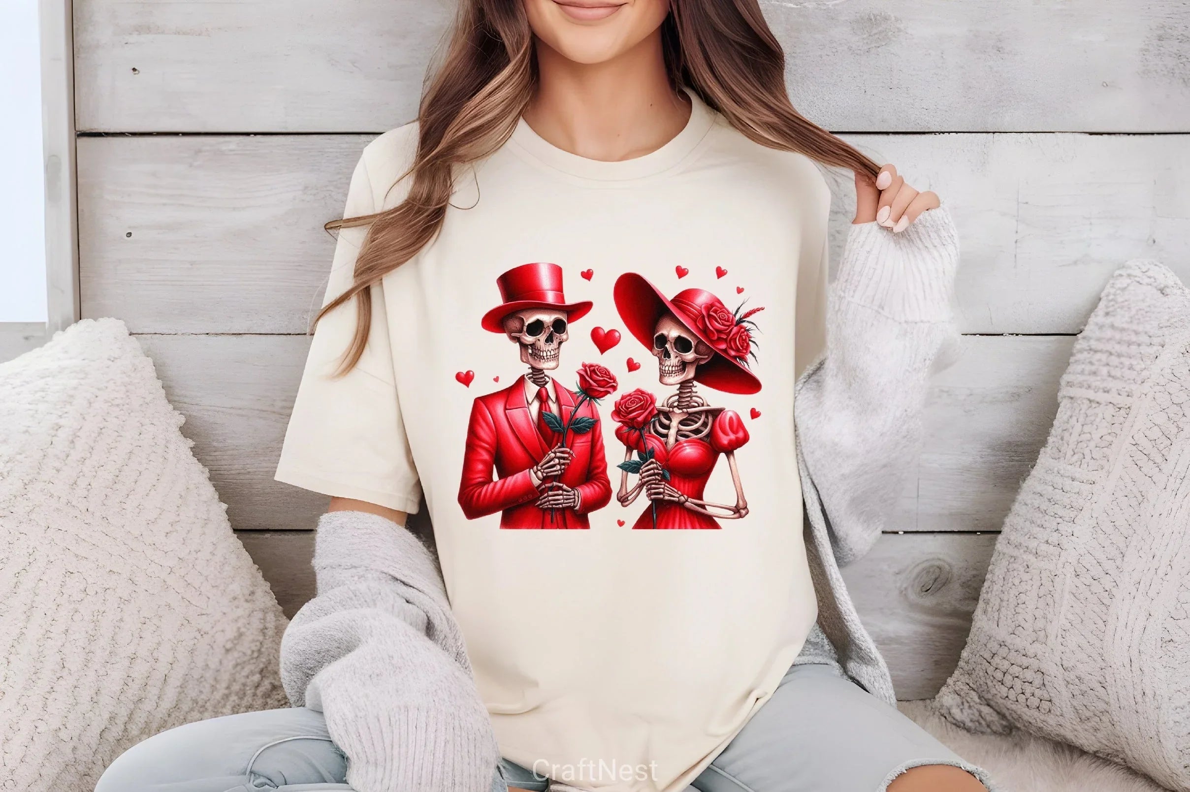 Valentine Skeletons Couple Clipart Bundle - CraftNest - Digital Crafting and Art