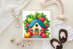 Apple House Clipart Bundle - CraftNest - Digital Crafting and Art