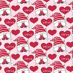 Valentines Day Gnome Seamless Digital Paper - CraftNest - Digital Crafting and Art