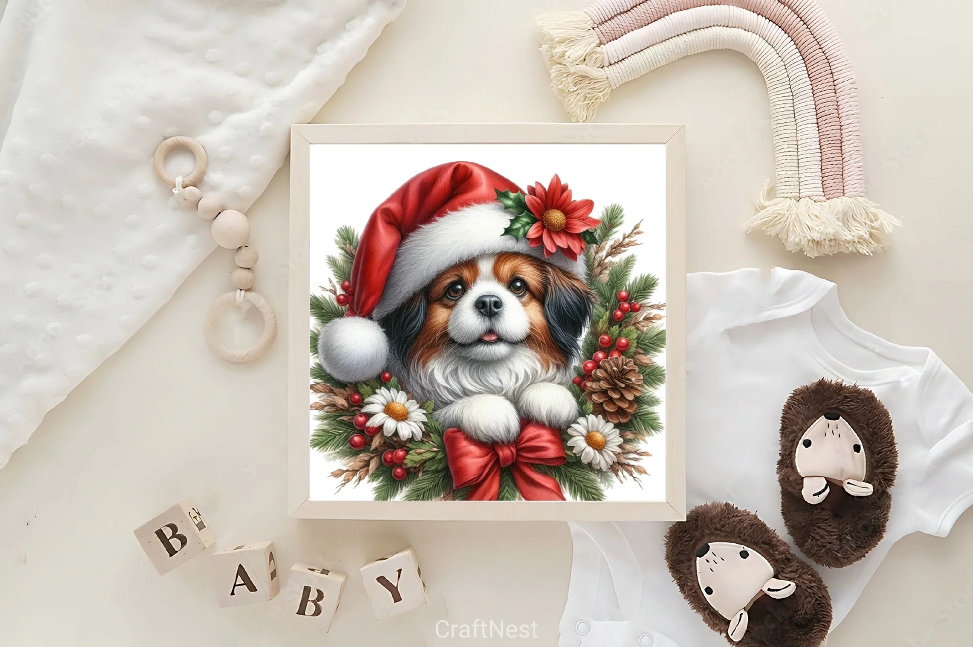 Vintage Christmas Dog Clipart Bundle - CraftNest - Digital Crafting and Art