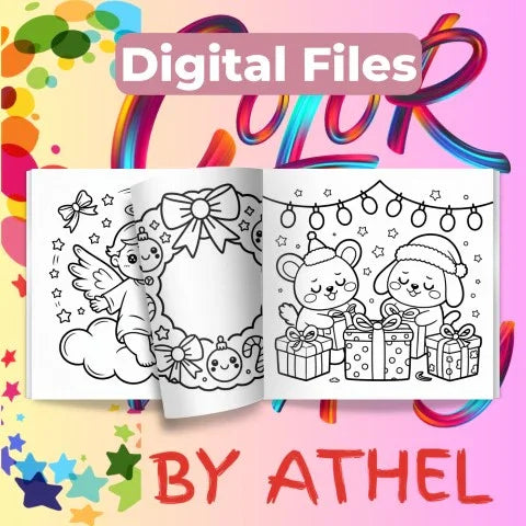Whimsical Christmas Coloring Books Bundle - CraftNest - Digital Crafting and Art
