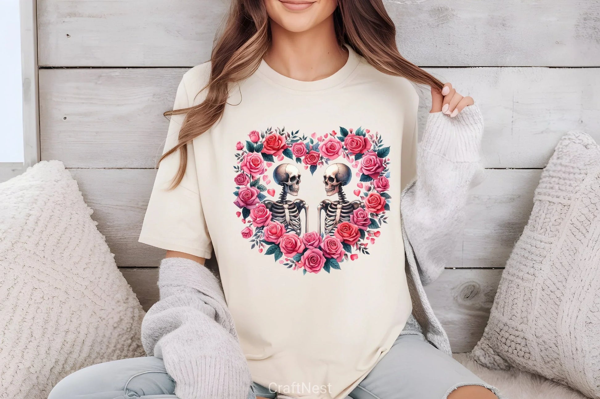 Valentine's Day Skull Heart Clipart Bundle - CraftNest - Digital Crafting and Art