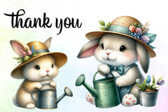 Bunny Flowers Clipart Bundle - CraftNest - Digital Crafting and Art
