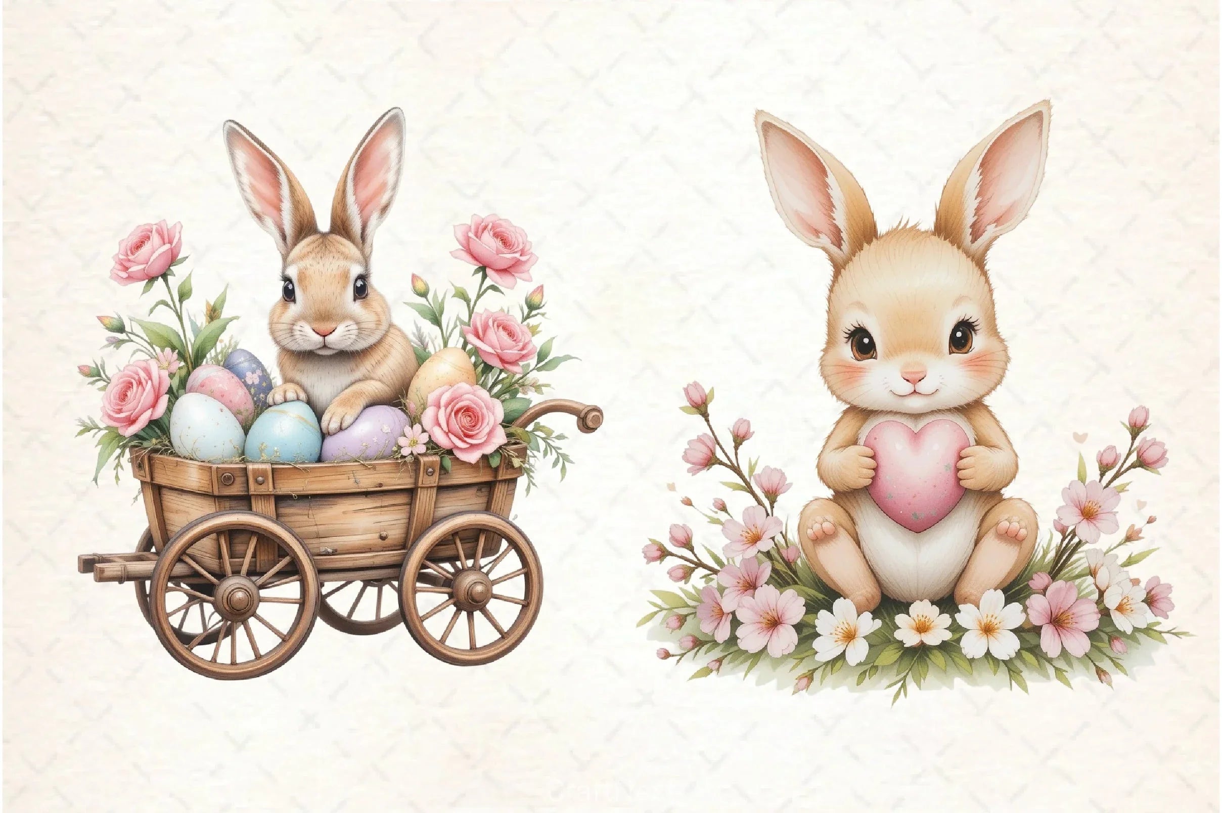 Pink Easter Clipart Bundle - CraftNest - Digital Crafting and Art