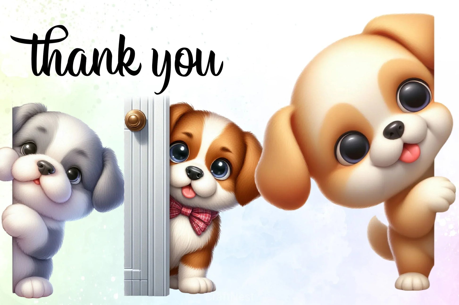 Cute Dog Peeking Clipart Bundle - CraftNest - Digital Crafting and Art