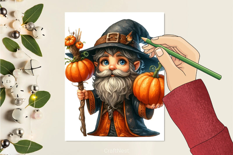 Wizard Pumpkins Clipart Bundle - CraftNest - Digital Crafting and Art