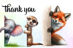 Animals Peeking Clipart Bundle - CraftNest - Digital Crafting and Art