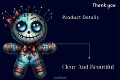 Halloween Gothic Voodoo Doll Clipart Bundle 3 - CraftNest - Digital Crafting and Art