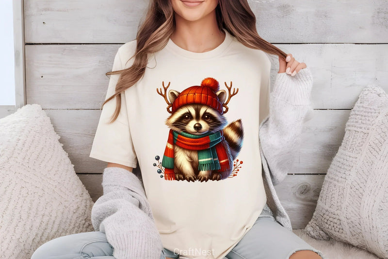 Christmas Raccoons Clipart Bundle - CraftNest - Digital Crafting and Art