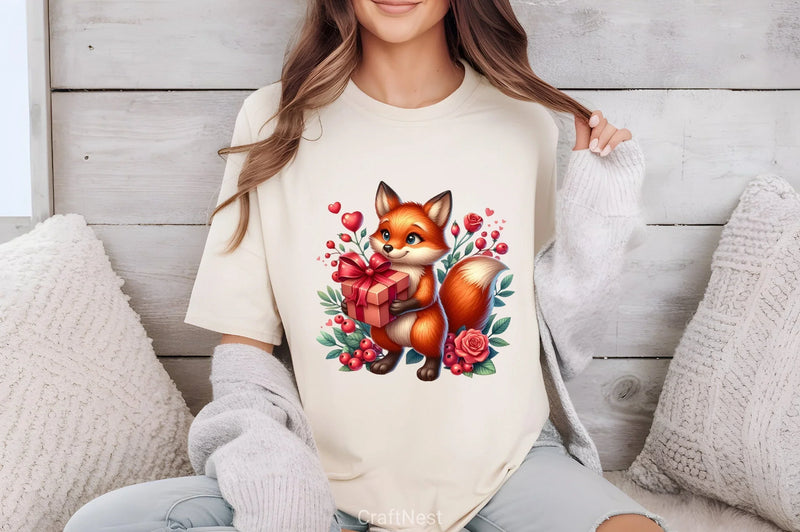 Valentine's Day Fox Clipart Bundle - CraftNest - Digital Crafting and Art