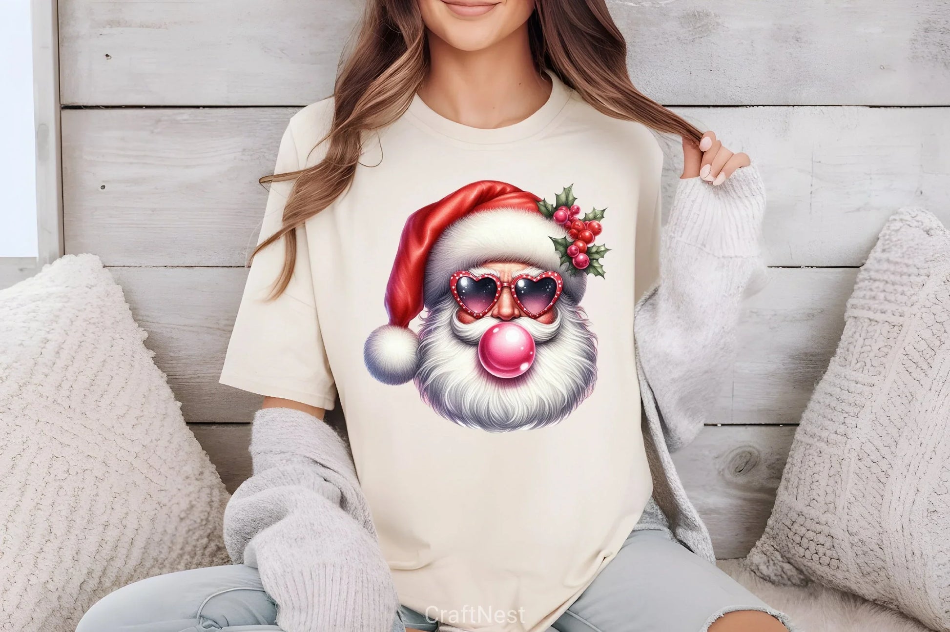 Retro Santa Bubble Clipart Bundle - CraftNest - Digital Crafting and Art