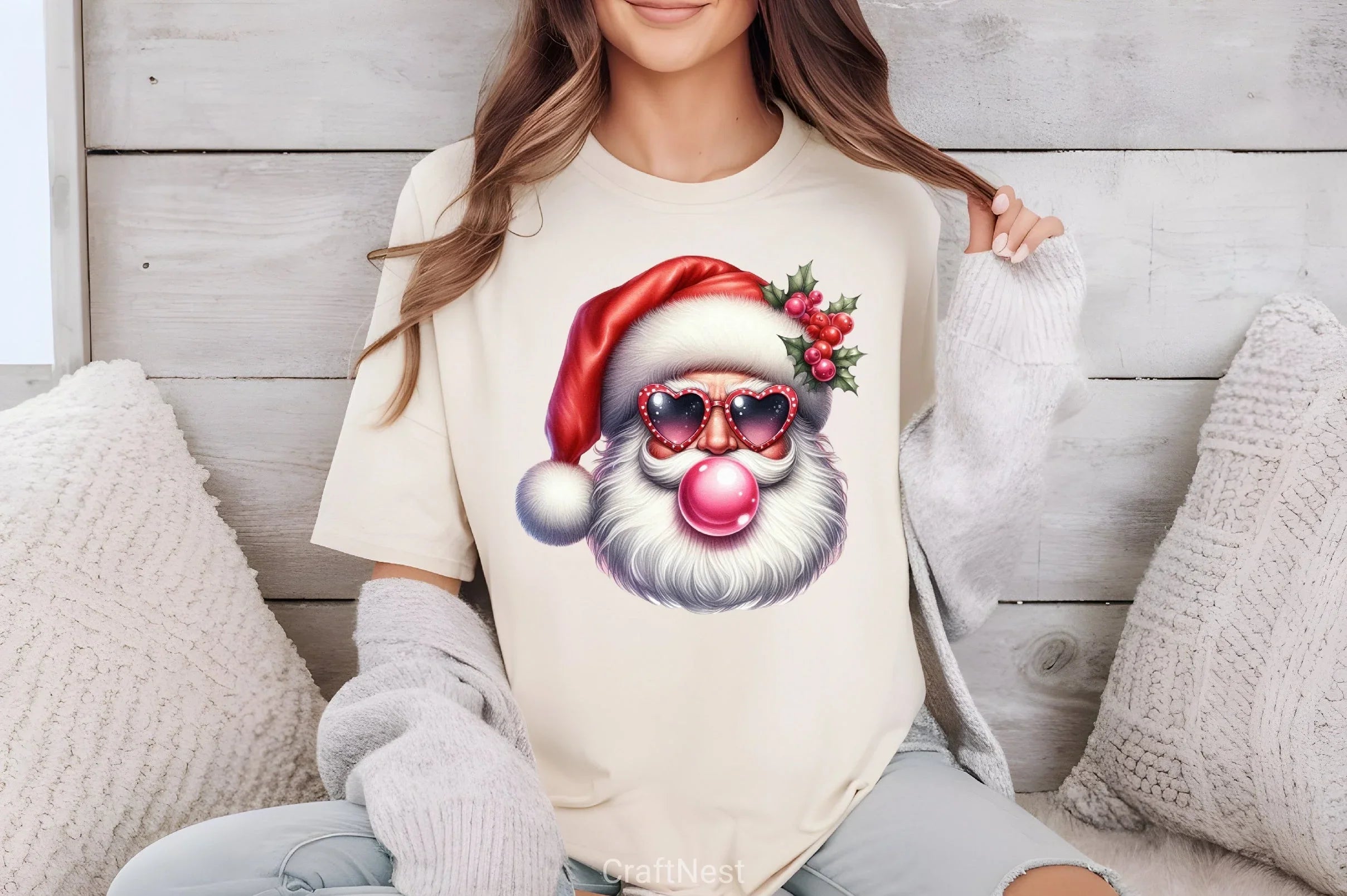 Retro Santa Bubble Clipart Bundle - CraftNest - Digital Crafting and Art