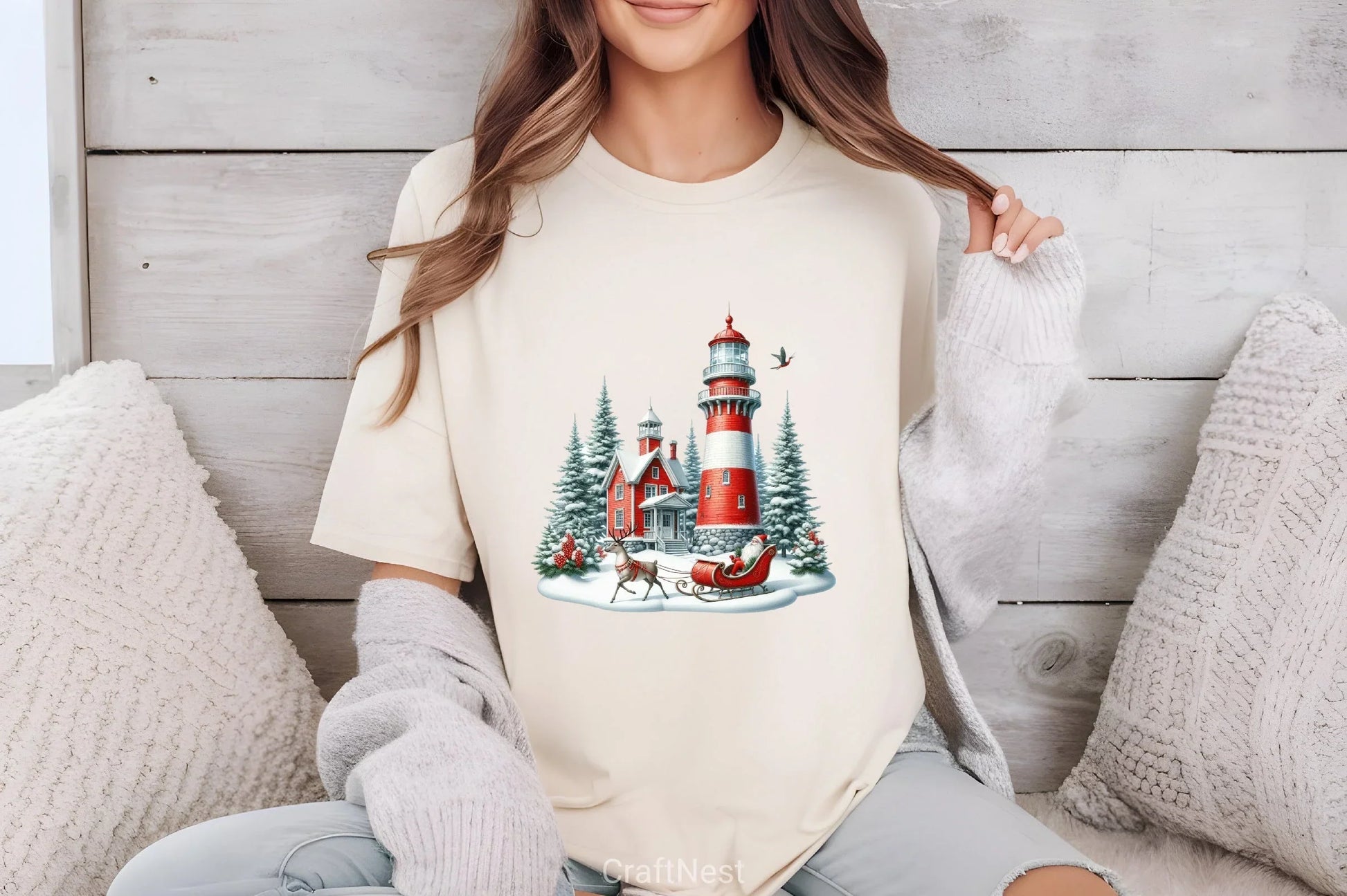 Lighthouse Christmas Clipart Bundle - CraftNest - Digital Crafting and Art