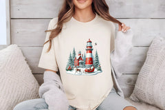Lighthouse Christmas Clipart Bundle - CraftNest - Digital Crafting and Art