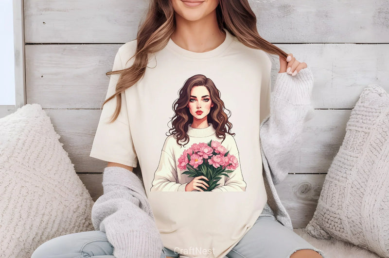 Valentine Girl Clipart Bundle 1 - CraftNest - Digital Crafting and Art