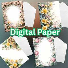 Spring Boho Faux Yarn Floral Borders Clipart Bundle - CraftNest - Digital Crafting and Art