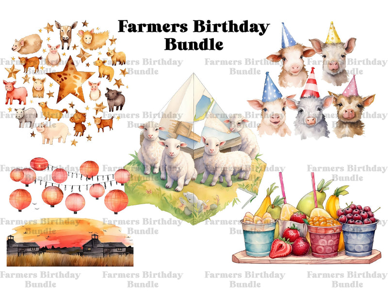 Farmers Birthday Clipart - CraftNest