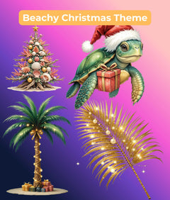 Island-Luxe Tropical Christmas Clipart Bundle - CraftNest - Digital Crafting and Art
