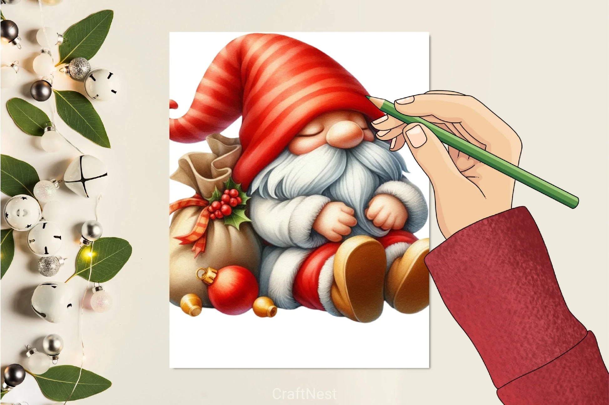 Christmas Gnome Clipart Bundle 2 - CraftNest - Digital Crafting and Art