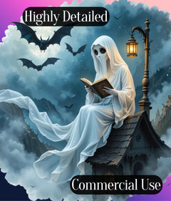 Bookish Ghost Clipart Bundle - CraftNest - Digital Crafting and Art