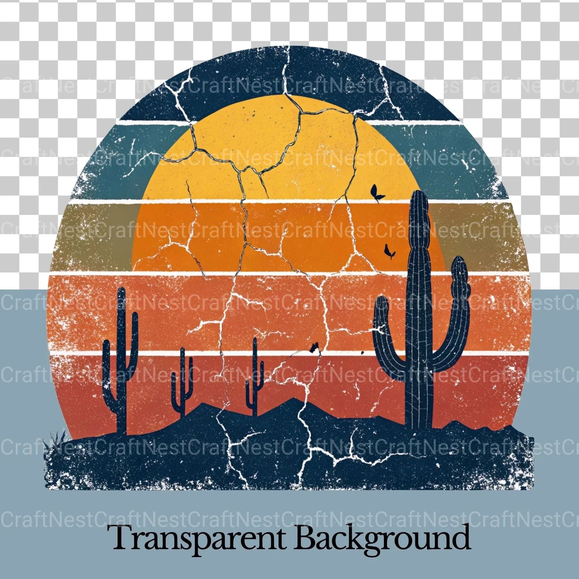 Retro Sunsets 2 Clipart Bundle - CraftNest - Digital Crafting and Art