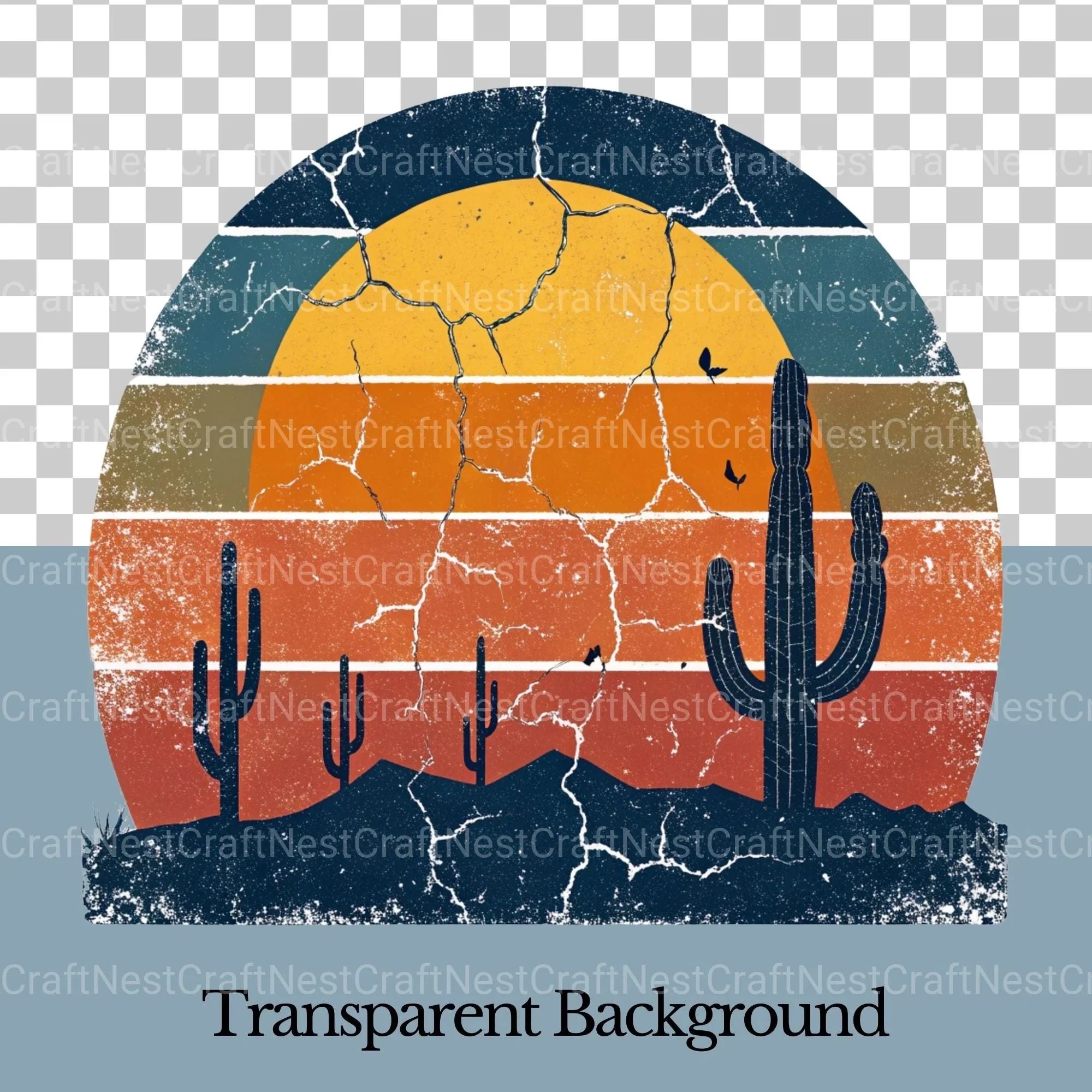 Retro Sunsets 2 Clipart Bundle - CraftNest - Digital Crafting and Art