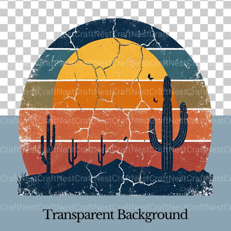 Retro Sunsets 2 Clipart Bundle - CraftNest - Digital Crafting and Art