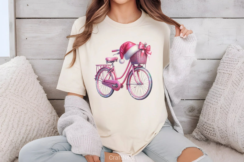 Christmas Bicycle Clipart Bundle - CraftNest - Digital Crafting and Art