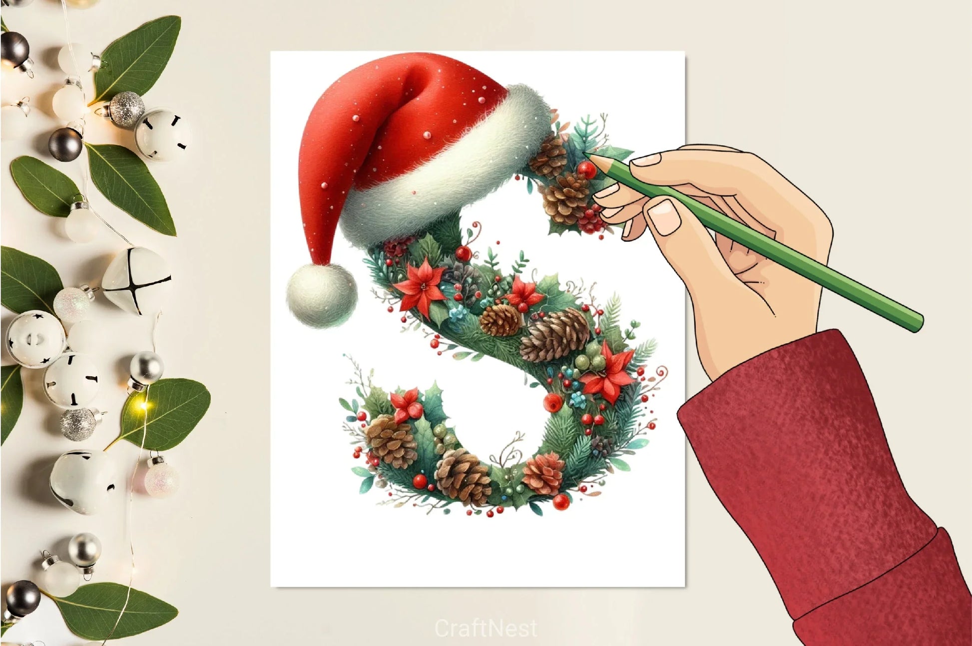 Christmas Alphabet Clipart Bundle 1 - CraftNest - Digital Crafting and Art