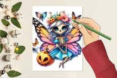 Cute Fairy Skeleton Clipart Bundle - CraftNest - Digital Crafting and Art