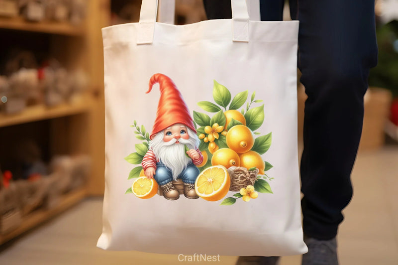 Lemon Gnome Clipart Bundle - CraftNest - Digital Crafting and Art