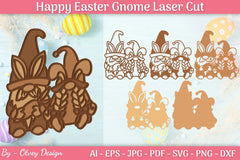 Easter Gnome Laser Cut SVG Bundle 7 - CraftNest - Digital Crafting and Art