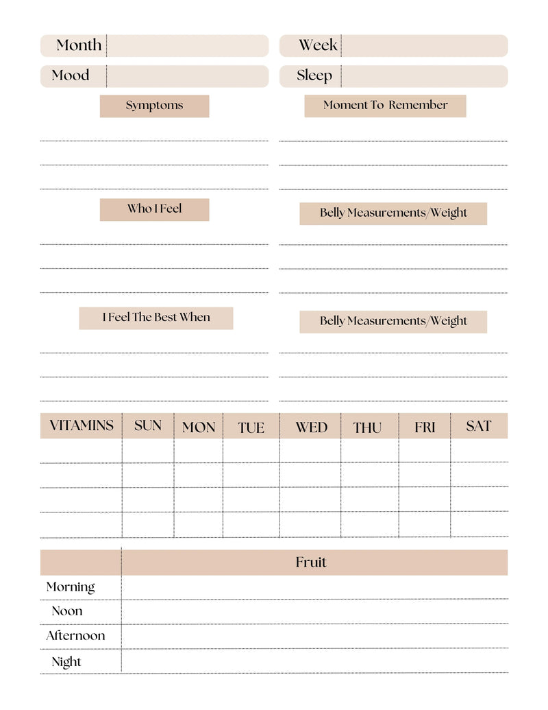 Pregnancy Journal KDP Planner - CraftNest - Digital Crafting and Art