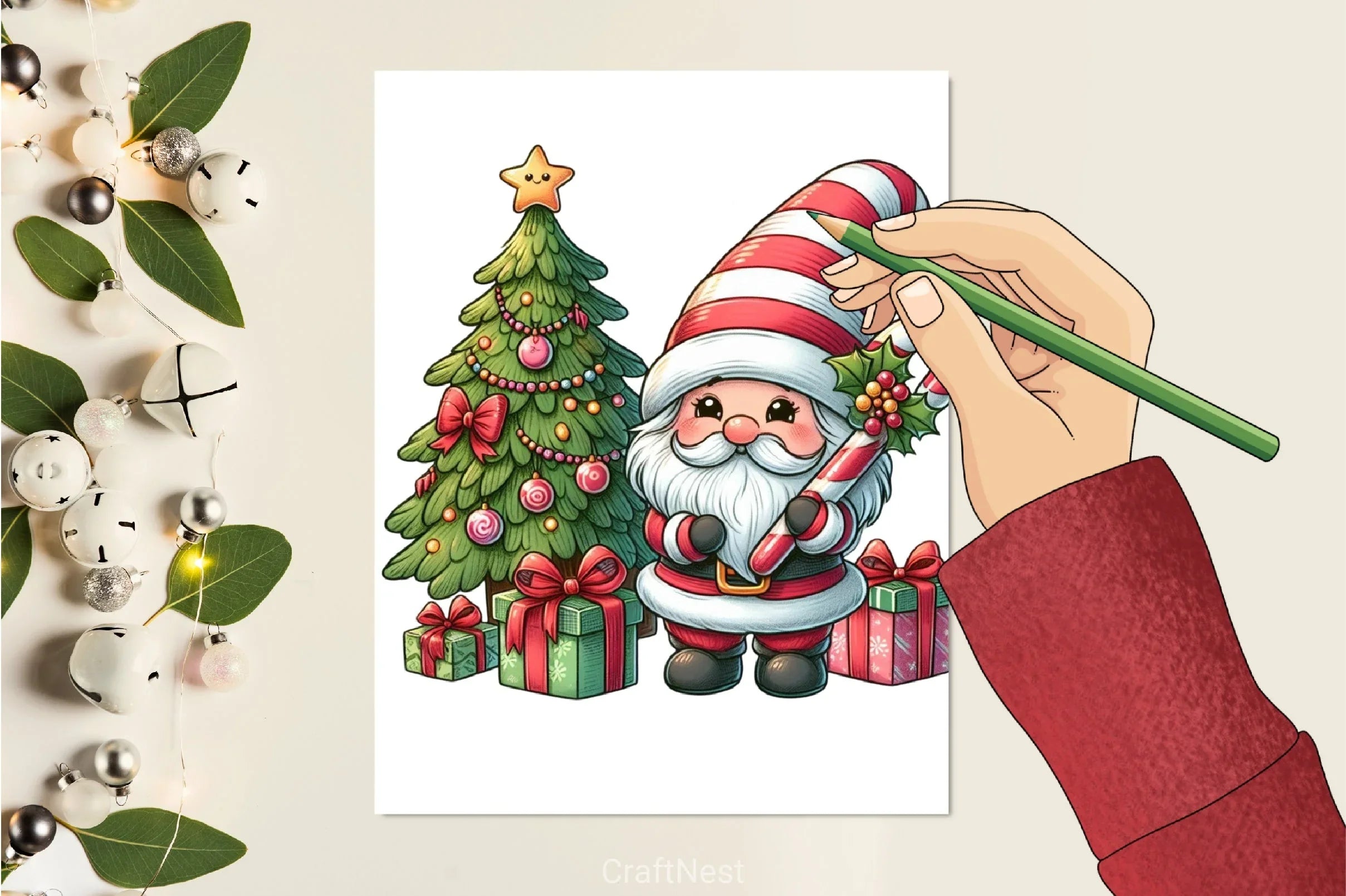Christmas Gnome Clipart Bundle - CraftNest - Digital Crafting and Art