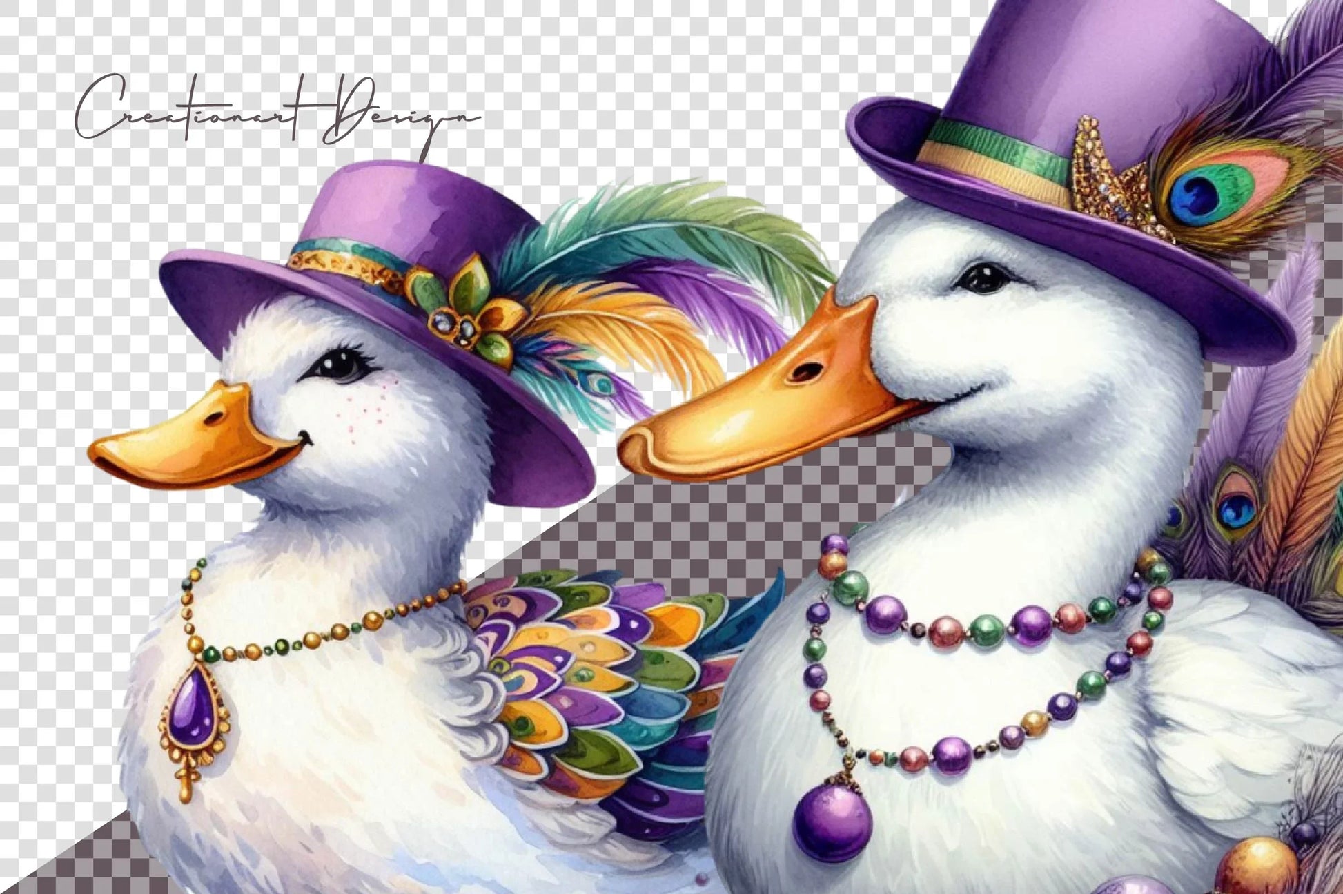Mardi Gras Duck Clipart Bundle - CraftNest - Digital Crafting and Art