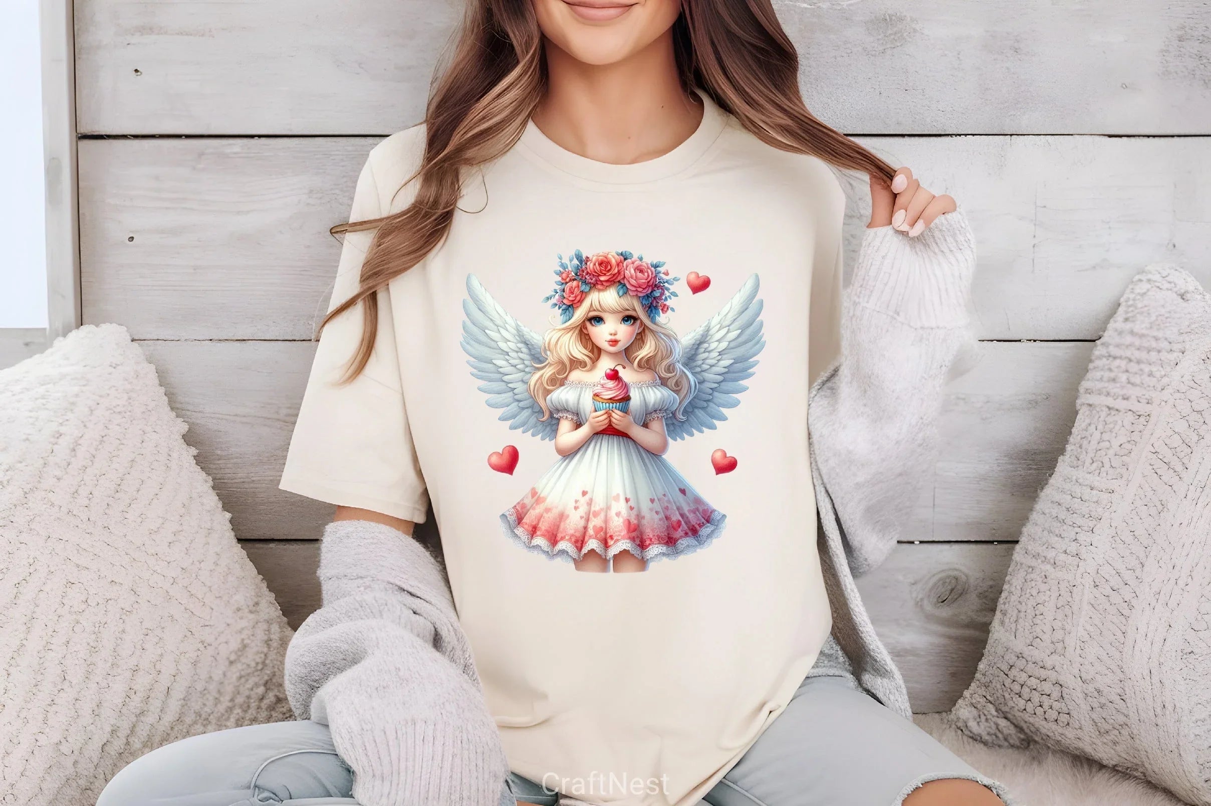 Valentine Fairy Girl Clipart Bundle 4 - CraftNest - Digital Crafting and Art